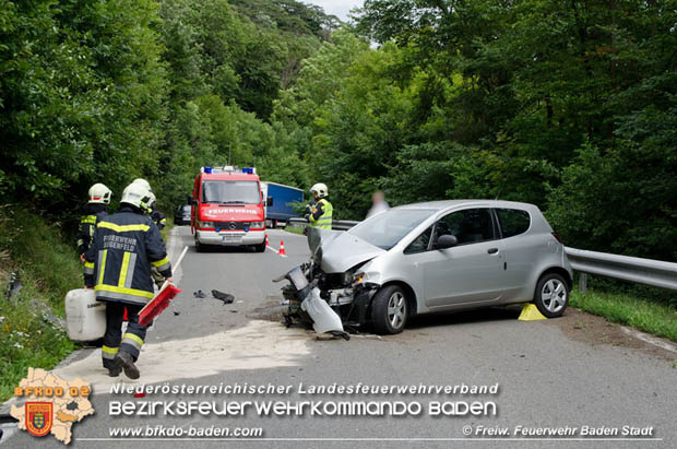 20170726 Verkehrsunfall LB210 Baden-Sattelbach  Foto:  FF Baden-Stadt / Michael Nositzka