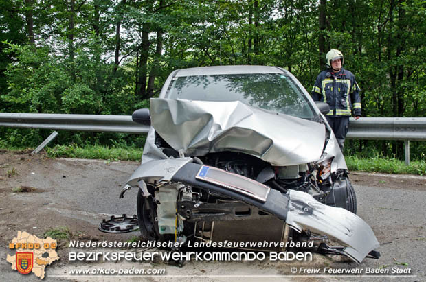 20170726 Verkehrsunfall LB210 Baden-Sattelbach  Foto:  FF Baden-Stadt / Michael Nositzka