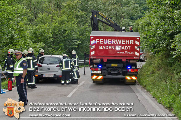 20170726 Verkehrsunfall LB210 Baden-Sattelbach  Foto:  FF Baden-Stadt / Michael Nositzka