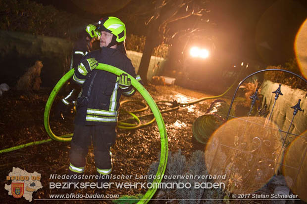 20171222 Brand in einem Reihenwohnhaus in Tribuswinkel  Foto:  Stefan Schneider BFK BADEN