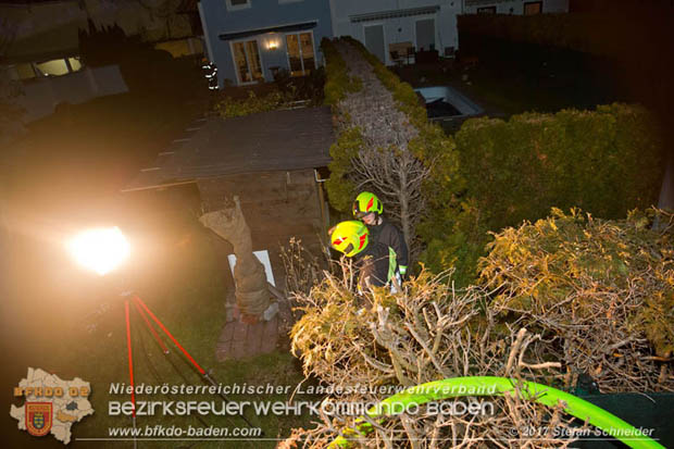 20171222 Brand in einem Reihenwohnhaus in Tribuswinkel  Foto:  Stefan Schneider BFK BADEN