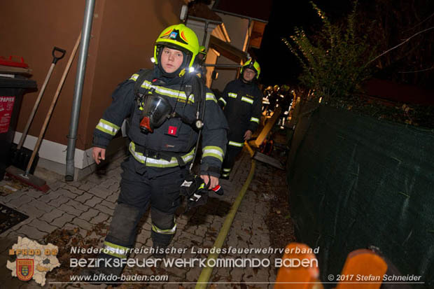 20171222 Brand in einem Reihenwohnhaus in Tribuswinkel  Foto:  Stefan Schneider BFK BADEN