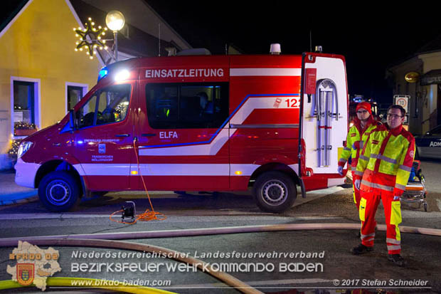 20171222 Brand in einem Reihenwohnhaus in Tribuswinkel  Foto:  Stefan Schneider BFK BADEN