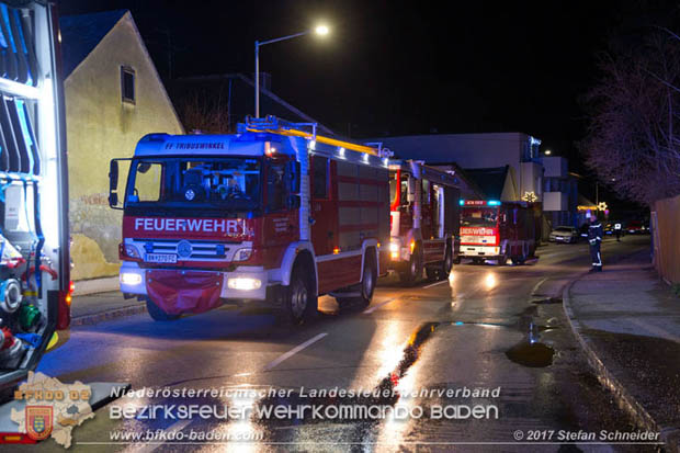 20171222 Brand in einem Reihenwohnhaus in Tribuswinkel  Foto:  Stefan Schneider BFK BADEN