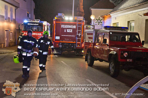 20171222 Brand in einem Reihenwohnhaus in Tribuswinkel  Foto:  Stefan Schneider BFK BADEN