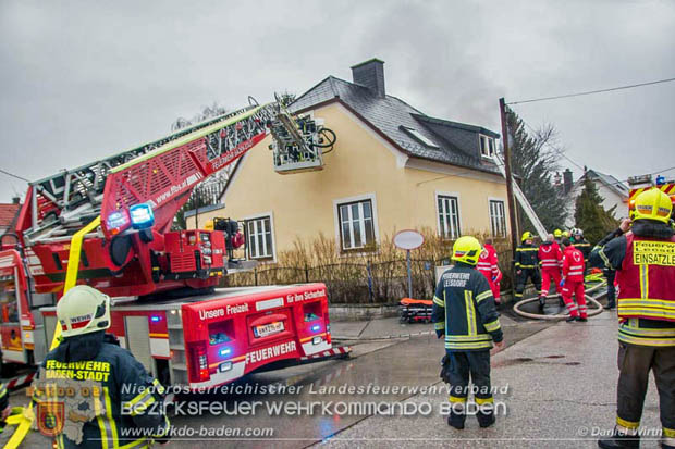 20180216 Brand in Wohnhaus in der Stadt Baden Ortsteil Leesdorf fordert ein Todesopfer  Foto:  Daniel Wirth BFK Baden