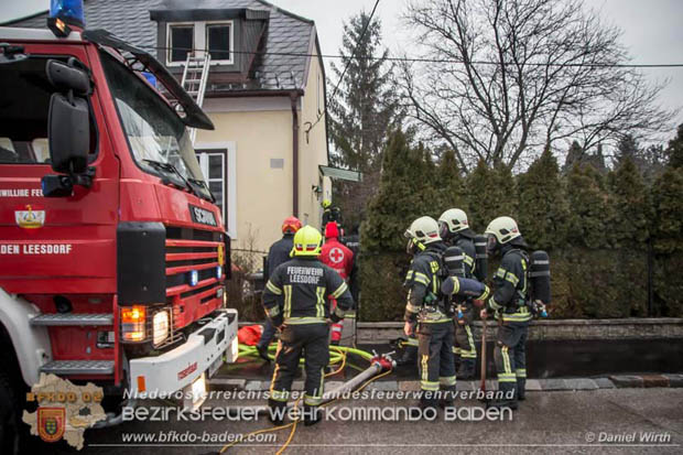 20180216 Brand in Wohnhaus in der Stadt Baden Ortsteil Leesdorf fordert ein Todesopfer  Foto:  Daniel Wirth BFK Baden