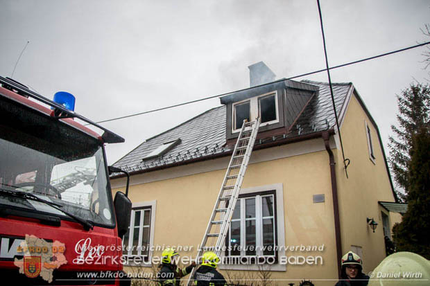 20180216 Brand in Wohnhaus in der Stadt Baden Ortsteil Leesdorf fordert ein Todesopfer  Foto:  Daniel Wirth BFK Baden