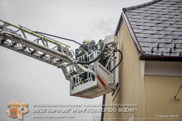 20180216 Brand in Wohnhaus in der Stadt Baden Ortsteil Leesdorf fordert ein Todesopfer  Foto:  Daniel Wirth BFK Baden