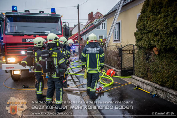 20180216 Brand in Wohnhaus in der Stadt Baden Ortsteil Leesdorf fordert ein Todesopfer  Foto:  Daniel Wirth BFK Baden