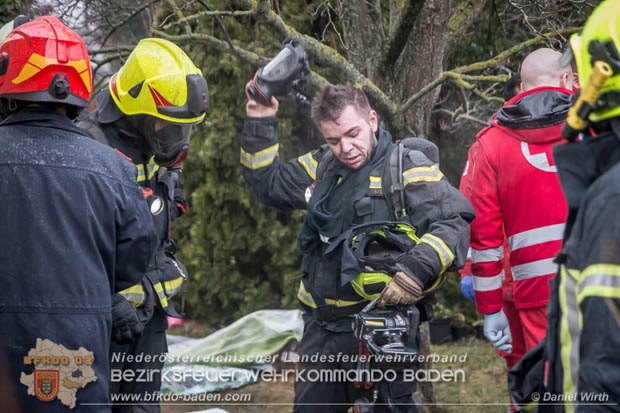 20180216 Brand in Wohnhaus in der Stadt Baden Ortsteil Leesdorf fordert ein Todesopfer  Foto:  Daniel Wirth BFK Baden