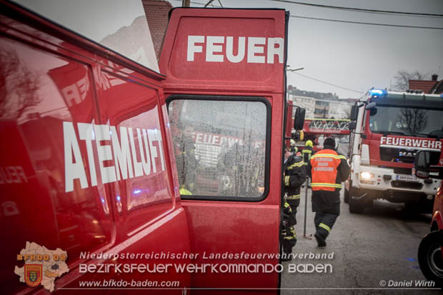 20180216 Brand in Wohnhaus in der Stadt Baden Ortsteil Leesdorf fordert ein Todesopfer  Foto:  Daniel Wirth BFK Baden