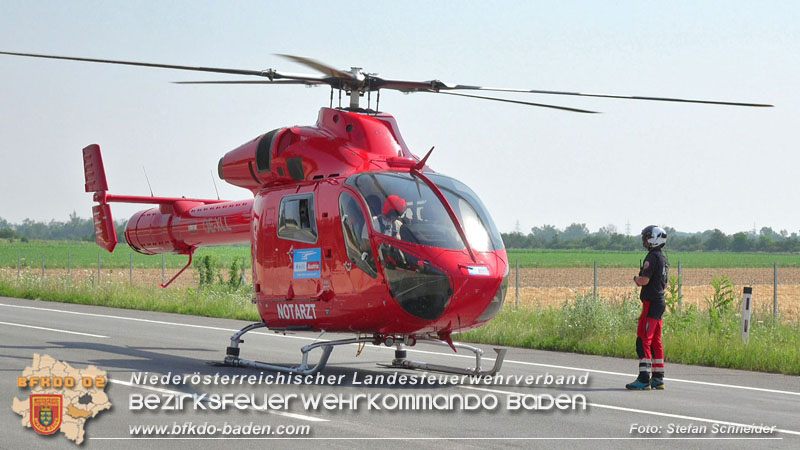 20240709_Alarmierte Menschenrettung nach Verkehrsunfall auf der A2 bei Traiskirchen Foto: Stefan Schneider BFKDO BADEN