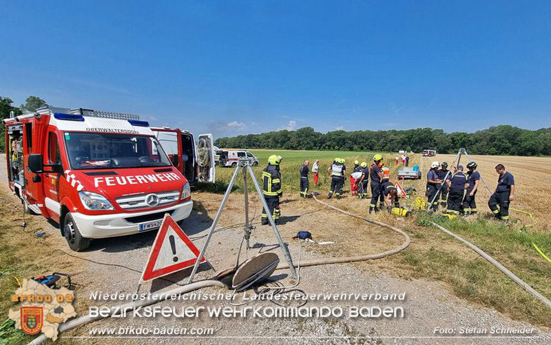 20240710_Aufwendige Menschenrettung aus Kanalsystem in Oberwaltersdorf  Foto: Stefan Schneider BFKDO BADEN