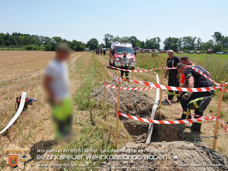 20240710_Aufwendige Menschenrettung aus Kanalsystem in Oberwaltersdorf Foto: Stefan Schneider BFKDO BADEN