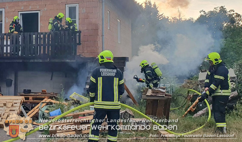 20240719_Brand bei einem Einfamilienhaus in der Badener Haidhofsiedlung   Foto: Stefan Wagner FF Baden-Leesdorf