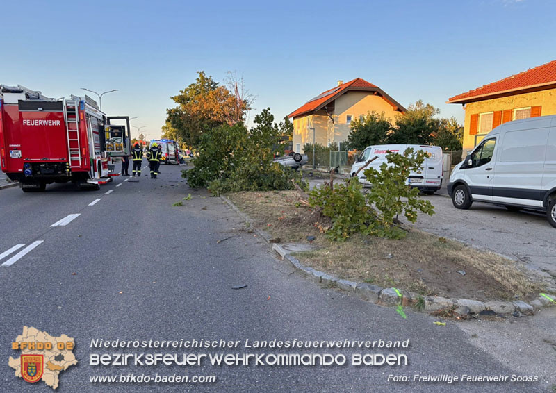 20240811_Fahrzeugüberschlag im Ortsgebiet von Sooss  Foto: Freiwillige Feuerwehr Sooss