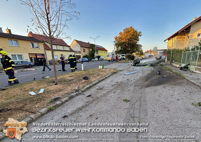 20240811_Fahrzeugüberschlag im Ortsgebiet von Sooss  Foto: Freiwillige Feuerwehr Sooss