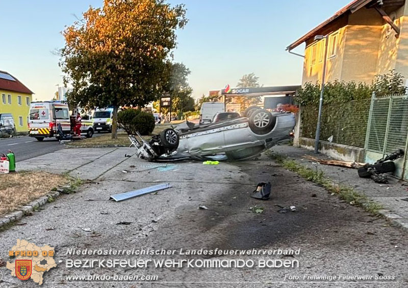 20240811_Fahrzeugüberschlag im Ortsgebiet von Sooss  Foto: Freiwillige Feuerwehr Sooss