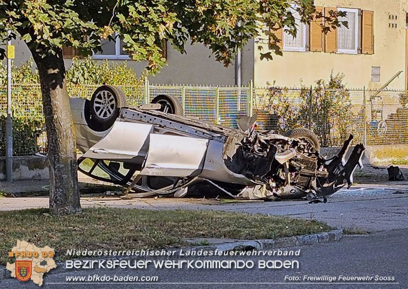 20240811_Fahrzeugüberschlag im Ortsgebiet von Sooss  Foto: Freiwillige Feuerwehr Sooss