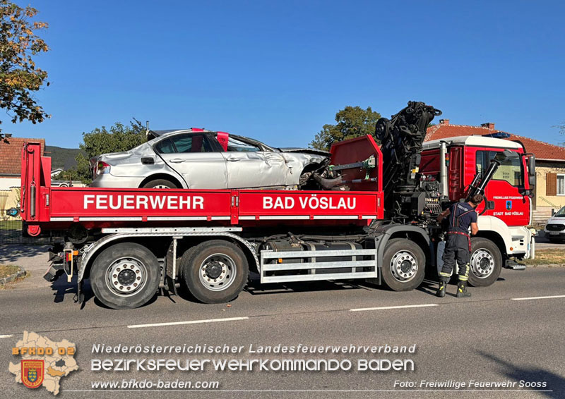 20240811_Fahrzeugüberschlag im Ortsgebiet von Sooss  Foto: Freiwillige Feuerwehr Sooss