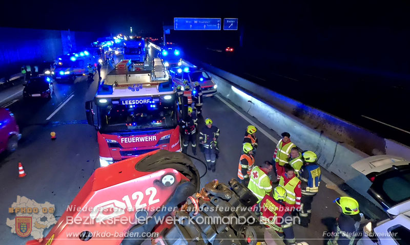 20241219_Personenrettung nach Verkehrsunfall auf der A2 bei Baden Foto: Stefan Schneider BFKDO BADEN 