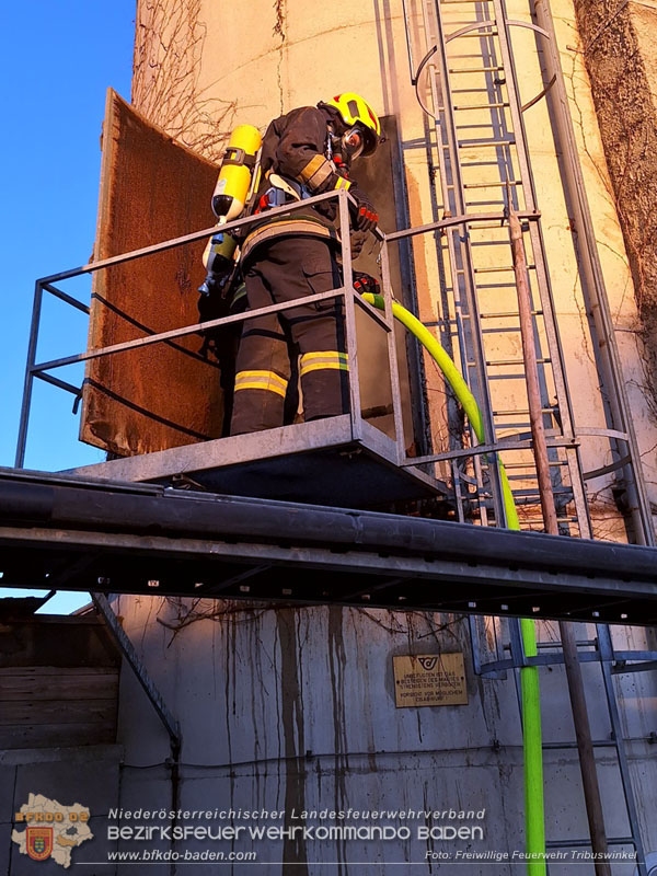 20241228_Stundenlanger Einsatz bei erneutem Silobrand im IZ Tribuswinkel   Foto: FF Tribuswinkel