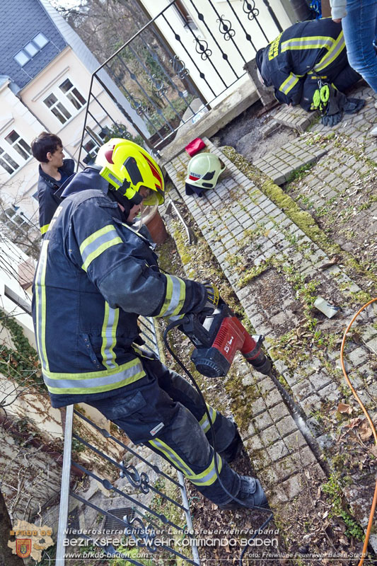 20250310_Feuerwehr befreit Stubentiger Odin" aus unterirdischem Hohlraum in Baden!   Foto: Stefan Schneider FF Baden-Stadt