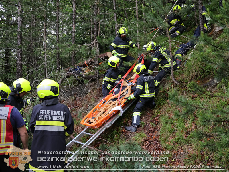 20240601 Abschnittsbung Waldbrand" 2024 in Furth-Pottenstein-Weissenbach  Foto: ASB Markus Hackl AFKDO Pottenstein