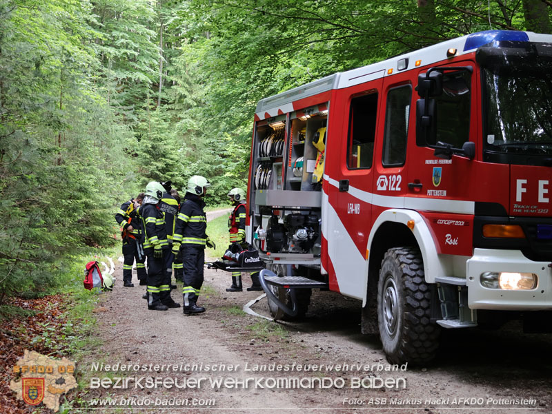 20240601 Abschnittsbung Waldbrand" 2024 in Furth-Pottenstein-Weissenbach  Foto: ASB Markus Hackl AFKDO Pottenstein