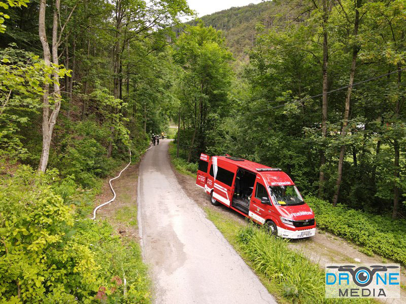 20240601 Abschnittsbung Waldbrand" 2024 in Furth-Pottenstein-Weissenbach Foto: Christoph Seewald Drohne Media