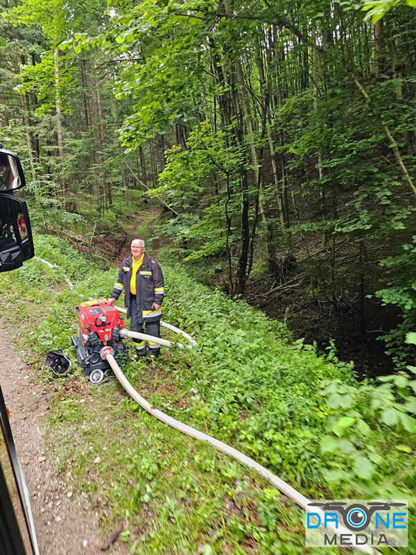 20240601 Abschnittsbung Waldbrand" 2024 in Furth-Pottenstein-Weissenbach Foto: Christoph Seewald Drohne Media